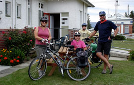 Four guest with bikes