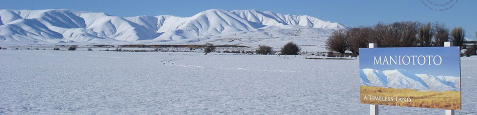 Hawkdun Range in Winter
